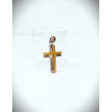 Ασημένιος σταυρός δίχρωμος 2,6x1,4εκ. (SCR29)